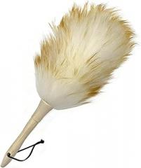 Pro Wool Duster - 6.4-inch Handle Natural Wool Cleaning Brush, Hypoallergenic, Perfect forDusting Furniture, Electronics, & Delicate Surfaces, Reusable & Sustainable