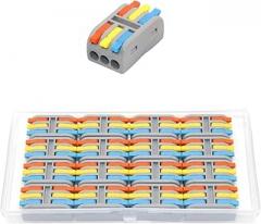 Mini Fast Wiring Cable C0innectors Compatible with Multiple Devices Compact Splitter Electrical Conductors Push-Home Terminal Block Junction Box New 2026 High for Reliable Electronic Component