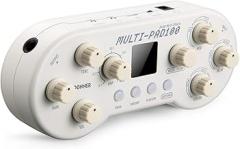 Donner Multi Effects Pedal Multi-Pad100, 5 Effects 7 Amp Modes 40 Drum Rhythms with Tuner Function, Reverb Delay Chorus Flanger Tremolo, Drum Machine for Electric Guitar and Bass