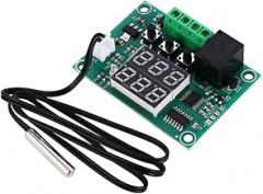 2pcs Digital Thermostat Controller Twin Screen Temperature Control Module 12v Electronic Temperature Controller for Heater Fan Industrial Use