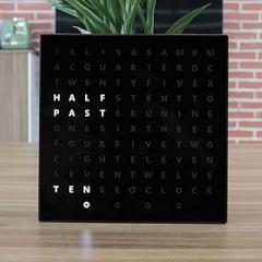 LED Word Clock, Electronic Accent Wall & Desk Clock with 50cm x 50cm Modern Design, for Contemporary Home & Office Decor/Housewarming Gift to Nighttime or Dimly Lit Environments