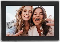 Goshyda 10.1 Inch WiFi Digital Picture Frame with, HD Smart Electronic Photo Frame, 32GB Memory Remote Sharing via App Auto Rotate for Family (US Plug)