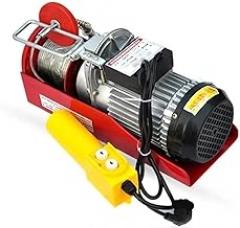 Electric Hoists 980W Mini Electric Hoist Crane Portable 200-400kg 12Meters Small Home Crane Renovation Crane 12m/min Lifting Tool,