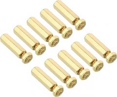 PATIKIL 20mm+6mm M4 Standoff Screws, 40 Pack Brass Hex PCB Standoffs Nuts for Motherboards, Computer Cases, Circuit Boards, Electronics, Gold Tone