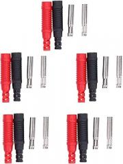 10Pcs Brass Banana Socket Female Jack, PA Insulated Safety Shrouded Lantern Type 30V AC‑60V DC with Easy,to,Use Covers for Electronic Instruments, Industrial Equipment