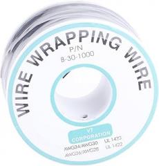 30AWG 0.25mm Wire Wrapping Cable tin Plated Flexible Copper Electric Cable for Laptop Motherboard LCD Display with Plastic Spool for Electronic Test PCB Soldering