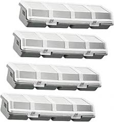 4X Screw Organizer Storage Organizer with Lids 4 Compartments Bins Boxes Cases for Nails Screws Electronic Components Home, Gray