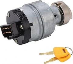 4360297 Excavator Ignition Switch, Alloy Steel with 2 Keys, Copper Contacts Replacement Part for Construction Machinery