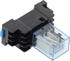 10Pcs MY4NJ 14PIN 4DPDT Electronic Mini Electromagnetic Relay 5A Coil with PYF14A Socket Base AC 220V(AC 110V)