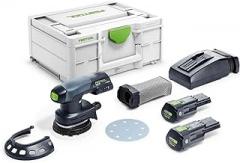 Festool 577696 5-Inch Cordless Random Orbit Sander ETSC 125 18V 3.0 Ah I-Plus