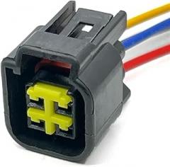 4 Pin Car Ignition Coil Plug Wiring Harness Auto Electronic Connector Needle Seat FWY-C-4F-B 12444-5504-2(4Pin Male,1 Pc)