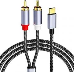Portable Type C to 2RCA Sound Splitter Cable for LPhonie Amplifiers and Speakers New 2026 High for Reliable Electronic Component, Precision, Stable Performance