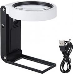 Foldable Magnifying Glass Magnifying Glass Multifunctional Magnifier with LED Light Multifunctional Magnifier for Home Electronics
