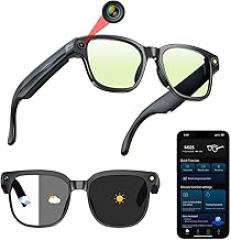 AI Smart Camera Glasses with 8MP HD Camera, Hands-Free Video & Photo Recording, Real-Time Translation, Voice Assistant, Open-Ear Audio, Smart Glasses for Travel, Meetings & Vlogging