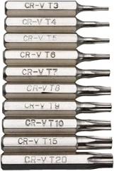 10 Pcs Security Screwdriver Bit Set 1/4 Inch Hex Shank Tamper Proof Torx Bits for Electronics Repair Furniture Assembly