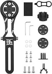 Bike Computer Mount, Out Front Cycling Mount Road Bikes Integrated Handlebar, GPS Holder, Compatible with GPS Bike Computer and Flashlight, Bicycle Flashlight Bracket (Black)