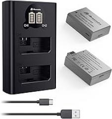 LP-E5 2 Pack Battery(1900mAh) and Dual Channel LCD Charger for Canon EOS Rebel XS,Rebel T1i,Rebel XSi,1000D,450D,500D,Kiss X2,Kiss X3,Kiss F(100% Compatible with Original)