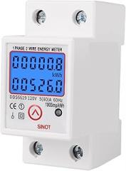 DDS6619 LCD Digital Backlight Single Phase Energy Meter kWh Power Consumption Meter Wattmeter Electronic AC 220V 80A Reset Zero(110V)