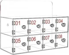Acrylic Mobile Phone Storage Box Pocket Chart Storage Cabinet Small Wall Storage Cabinet