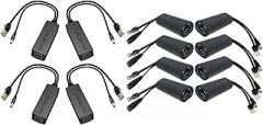 4-Pack PoE Splitter 12V 1.2A and 4-Pair Gigabit Passive PoE Adapter Kit Bundle