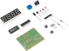 Electronic Clock DIY Kit, 4 Digit Soldering Clocks Kit with Second Correction Function, for Schools, Widely Used in Schools to Help Students Learn Basic Mechanical and