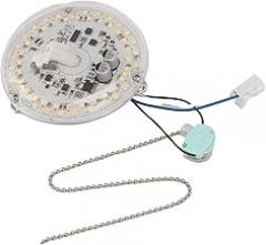 3.93in Ceiling Fan LED Light Replacement Kit with Pull Chain, 18W 2000 LM 3000K 4000K 5000K LED Ceiling Fan Light Kit, Round Ceiling Fan Light Kit Replacement