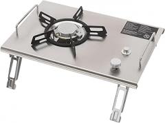 Portable Gas Stove,Electronic Ignition Outdoor Camping Cooking Stove, Portable Stove for Camping, Hiking, Picnics, Silver