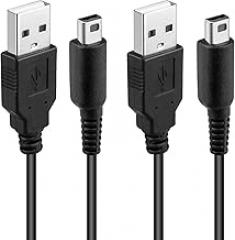 Trenro 2 Pack 3DS Charger Cable, 3DS/DSi USB Power Charging Cord Compatible with Nintendo New 3DS XL/New 3DS/2DS XL/2DS/DSi, 4ft, Black
