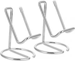 Tofficu 2pcs Metal Phone Holder Phone Bracket Business Card Stand Iron Art Stands Office Desktop Organizer