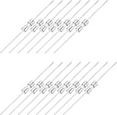 MECCANIXITY 15pcs Glass Tube Fuses, Axial-with Lead Wire 3.6 x 10 mm 2A 250V for Replacing or Repairing Many Home Electronics (T 2A)