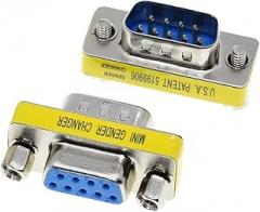 DB9 9Pin Male to Male/Female to Female/Male to Female Mini Gender Changer Adaptier RS232 Serial Plug Com C0innector Replacement for OEM New 2026 High for Reliable Electronic Component