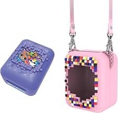 Case for Bitzee, Interactive Toy Digital Pet,Protective Silicone Travel Carrying Cute Skin Sleeve w/Lanyard for Bitzee Virtual Electronic Pets(Pink)