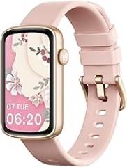 Fitness Watches for Women, LYNN2 Fitness Tracker with Heart Rate Monitor Blood Oxygen/Sleep Tracker Pedometer, Slim Step Tracker Watch for iOS/Android Phones Waterproof (Pink)