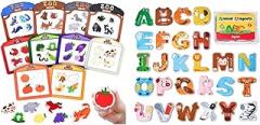 JoyCat Wooden Thick Alphabet Magnets for Toddlers Fridge Large Size Cute Animal Colorful ABC Magnetic Letters 26 Uppercase Letters + Color Sorting Sensory Toys