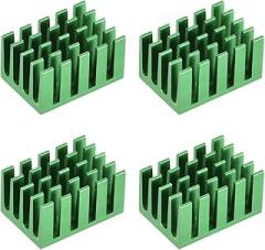 uxcell Electronic Radiators Heatsink for MOS GPU IC Chip Green 20 x 14 x 11 mm 4pcs