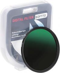 PATIKIL 72mm Mist Filter, Dreamy Soft Diffusion Fog Effect Camera Lens Filter Slim Optical Glass with Lens Cap for Video Vlog Portrait Photography, Black