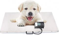 Postal Scale, Digital Pet Scale for Dogs, Dog Scales for Large Breed 660LB Shipping Scale for Packaging Livestock Scale Stainless Steel Platform Heavy Duty for Large Dog Sheep Goat Pig Scale 300 KG
