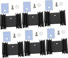 Lurrose 1 Set Aluminum Heat Sink Kit with Insulator Mounting for Voltage Regulator for Efficient Cooling and Heat Dissipation Suitable for Electronics and DIY Projects Random Color