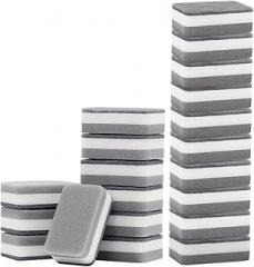 20pcs Sponge Scouring Pads Dish Washing Scrub Sponge Cleaning Scrubber Brush for Kitchen Garage Bathroom House Toilet Bowl Brush and (Grey, One Size), Gray