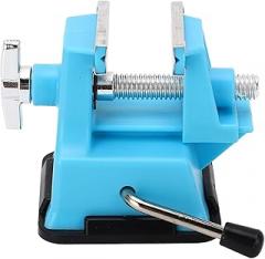 Bench Vise, 1.5in Mouth Size Adjustable Table Vise Suction Base Firm Fixation Scratch Mini Bench Vise for Circuit Boards, Electronic Repair, Jewelry Crafts