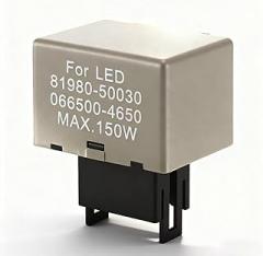 8-Pin LM449 81980-50030 066500-4650 Car LED Flasher Assy Relay, Fix Hyper Rapid Flashing Electronic Relay, Auto Turn Signal Light Bulb Accessory Compatible with Most Cars (Silver)