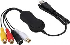 USB2.0 UVC VideoCard Analog Video Grabber Recorder with Professional Editing Software for Support Network Video, Web Conferencing, Portable Size Design