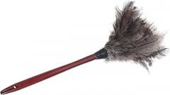 Natural Plumage Duster Household Cleaning Tool with Wooden Handle, Reusable Furniture and Vehicle Dust Cleaner for Office and Car Interior, Long Handle Dust Removal Brush