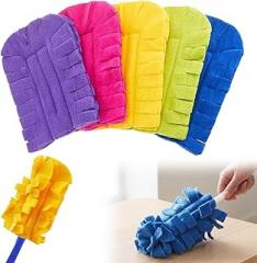 Reusable Duster Refills, 2026 New 360° Reusable Fleece Duster Refills Feather Flat Dusters Multi Surface Washable Cleaning Pads Tools for Home, Blinds, Car, Pet, Furniture, Fans (5 Pcs)