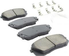 Mechanics Choice Front Disc Brake Pad Set for 2016-2023 Hyundai, Kia Elantra GT, Forte, Kona, Optima, Seltos, Sonata, Soul EV (L4 2.0L) (AWD) (with Electronic Parking Brake) (217485)
