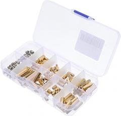 1set Brass Standoff Nut and Screw Assortment Kit Brass Column Hardware for Computer Motherboard Circuit Boards and Electronics Easy to Use Smooth Finish Practical Design