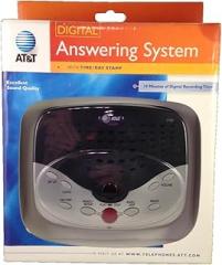 AT&T 1722 Digital Answering System with Time and Day Stamp (Black and Silver)