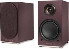 triangle - AIO Twin - Wi-Fi & Bluetooth Active Bookshelf Speakers with 2x50W Amplifier - HD Audio - Phono/Turntable + Optical TV Inputs - 165 x 304 x 235 mm - Purple (Pair)