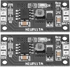 Eujgoov 2Pcs NiCd NiMH Battery Charger Module Electronic Component Charging Board with Short Circuit Protection (NIUP11TA 2S 1-Cell(2S))