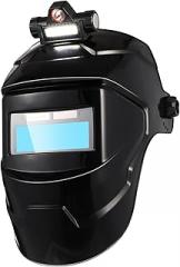 Mobestech Solar Powered Portable Weld Hood with Headband Viewing Screen and Level Shading for Arc Welding and Grinding Lightweight Head Mounted Helmet with Heat